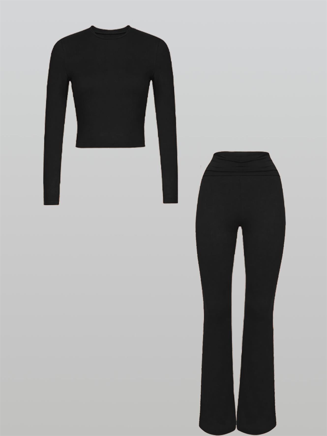 Flared Two-Piece Tracksuit Set