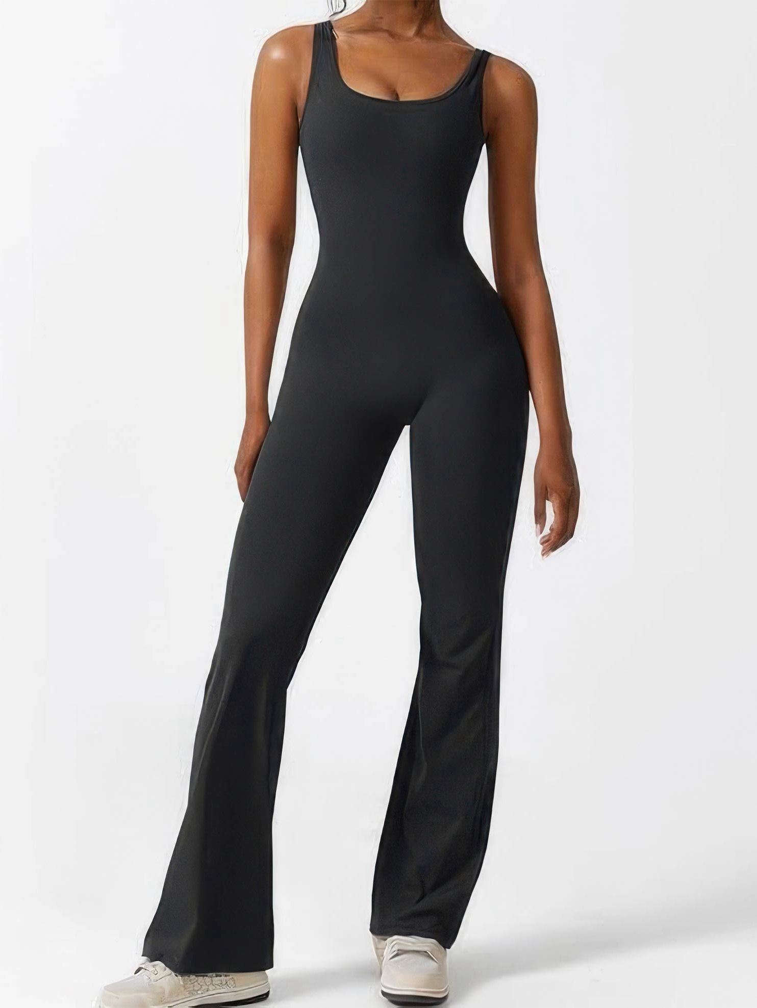 Backless Flare Butt Lift Jumpsuit 