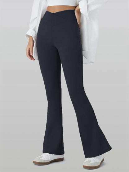 Black Flared Butt Lift Workout Leggings 