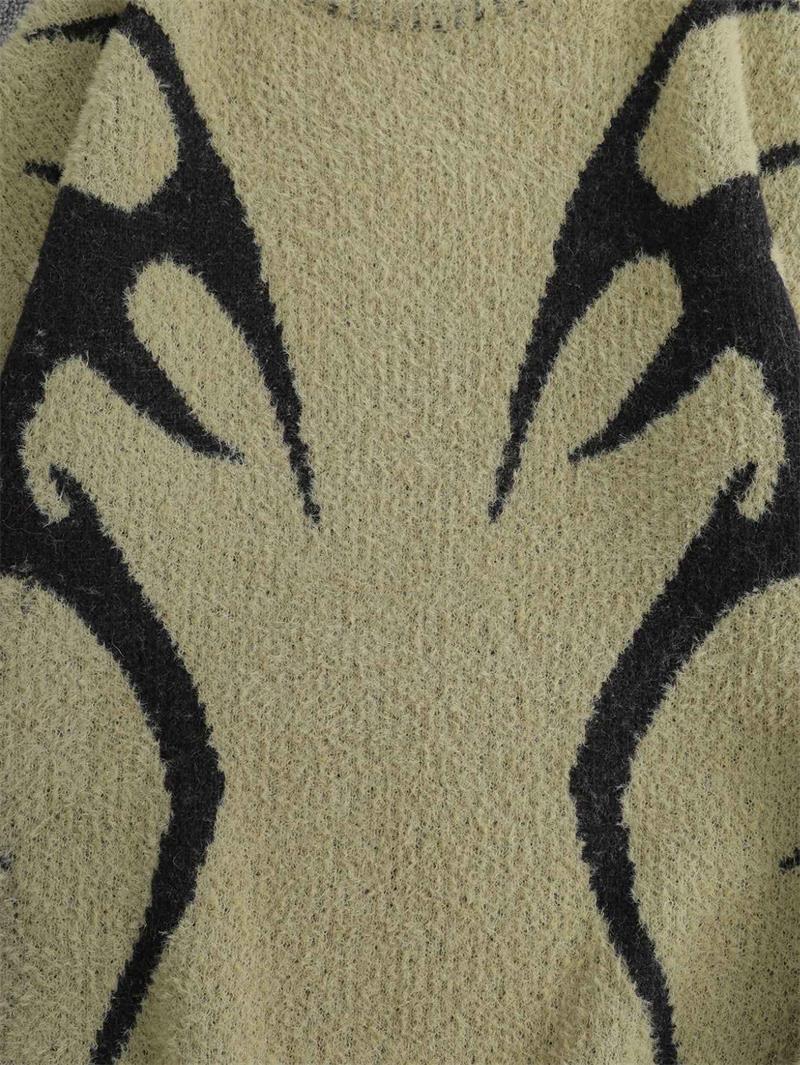 Drop Shoulder Knit Pullover Sweater for Male