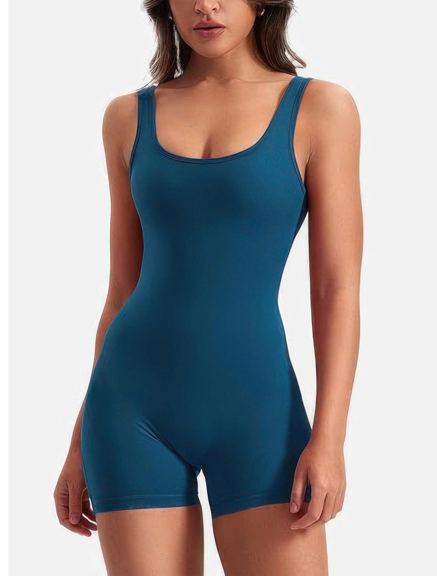 Female Backless Scrunch Workout Jumpsuit 