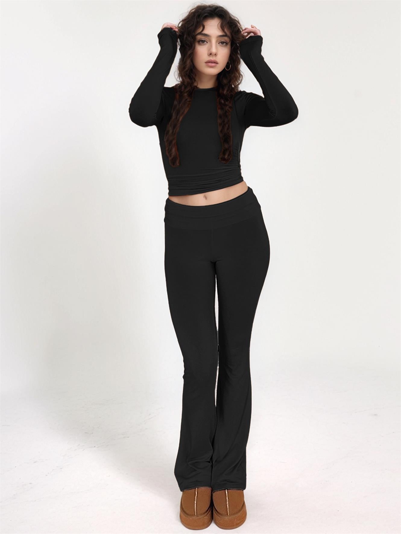 Flared Two-Piece Tracksuit Set 