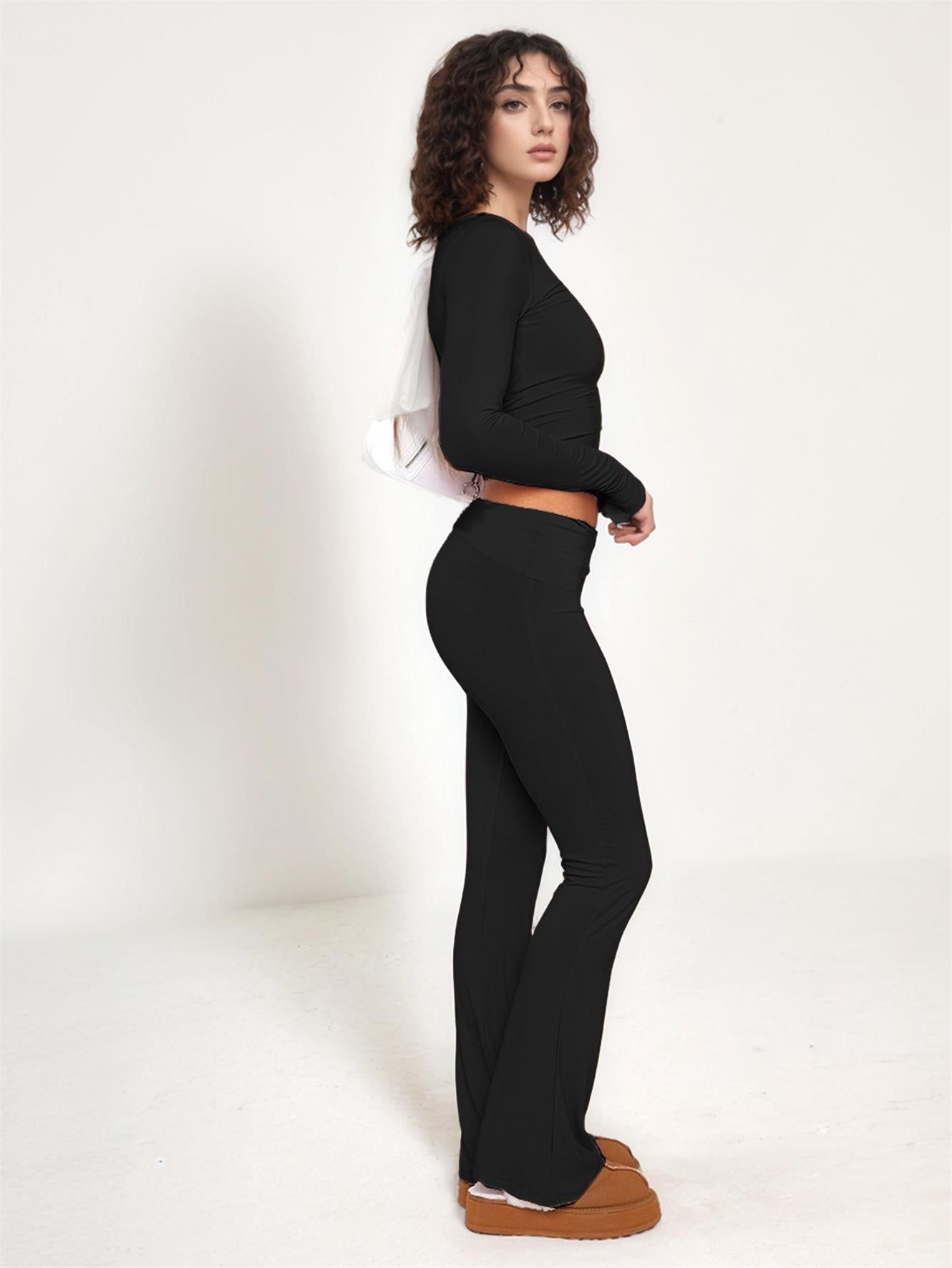 Flared Two-Piece Tracksuit Set 