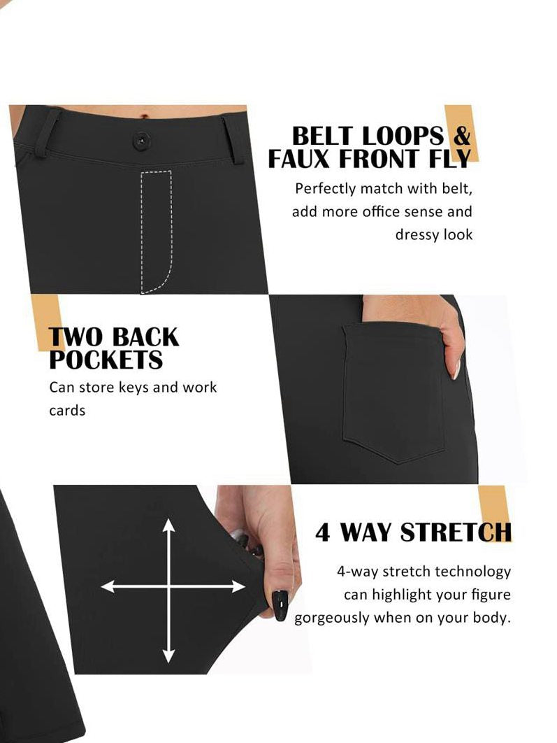 Female Yoga Work Pants with Pockets