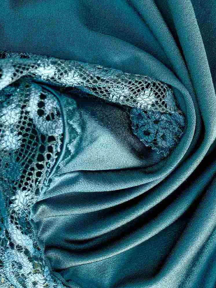 Forest Teal High Waist Lace Briefs 