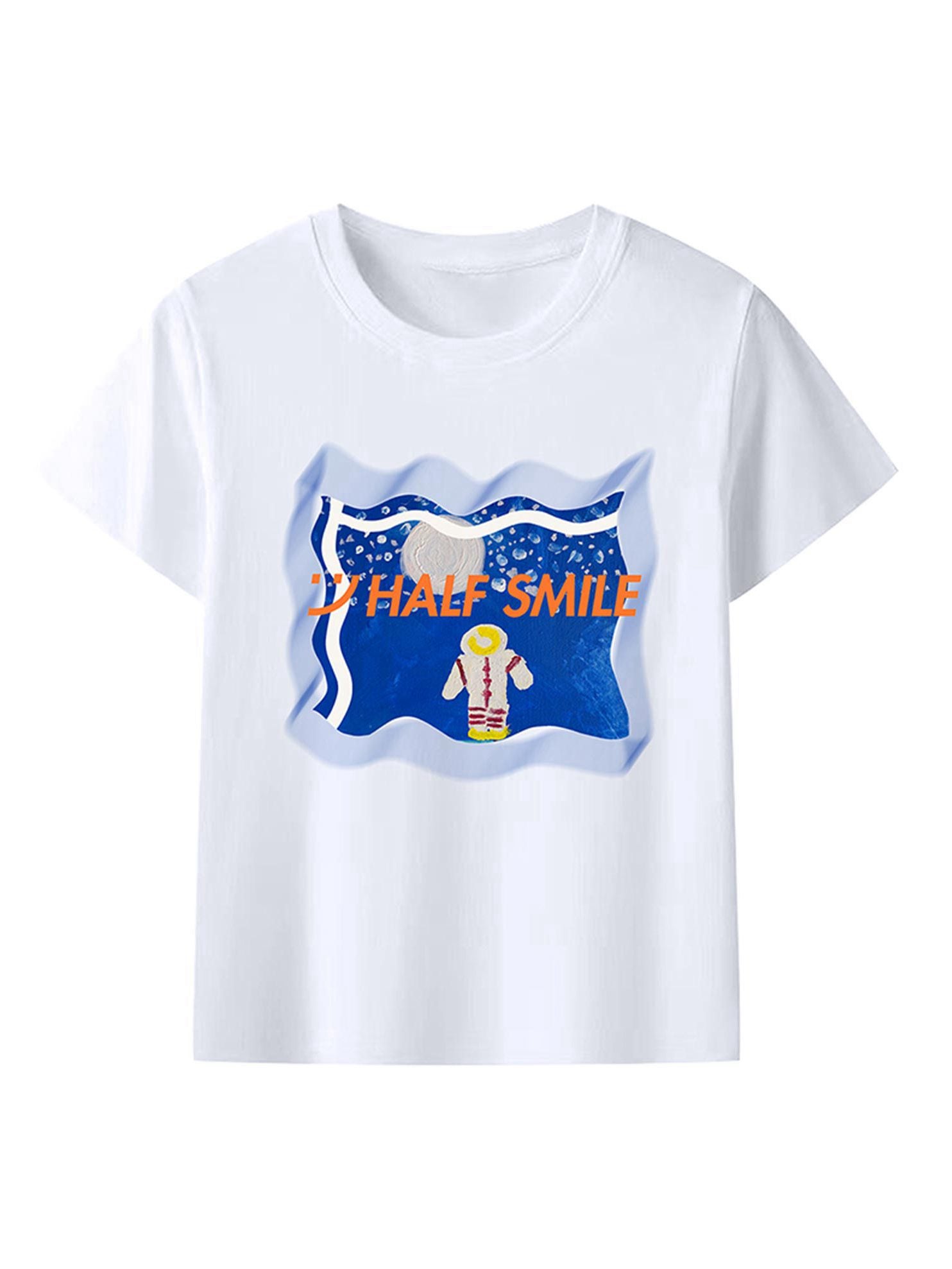 Half Smile Original Autistic Art Streetwear Tee 