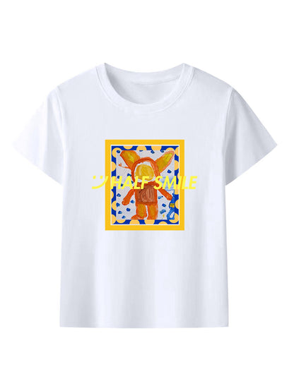 Half Smile Original Autistic Art Streetwear Tee 
