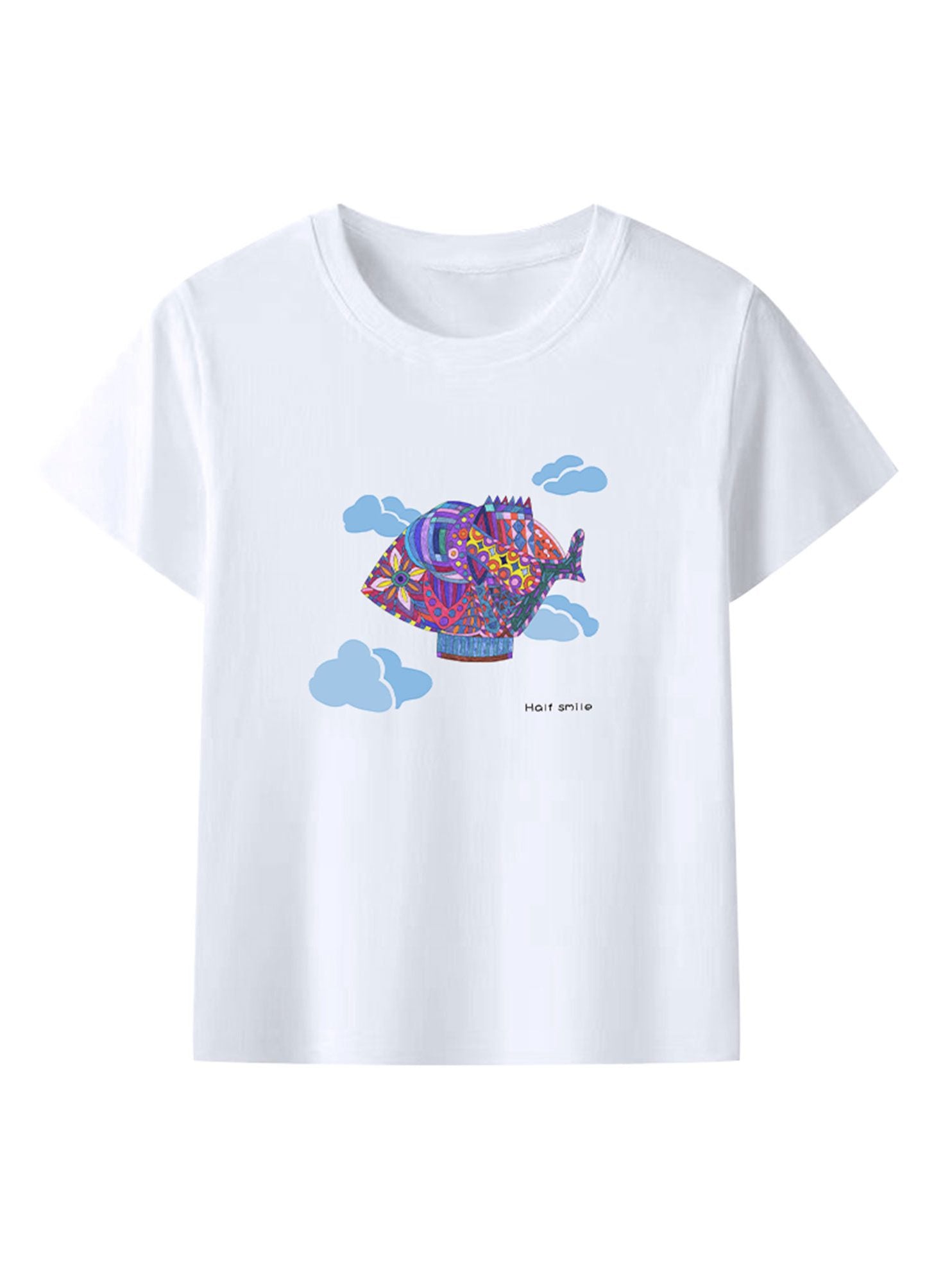 Half Smile Original Autistic Art Streetwear Tee 