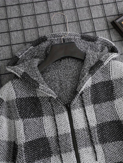 Loose Warm Fleece Hooded Jacket for Men