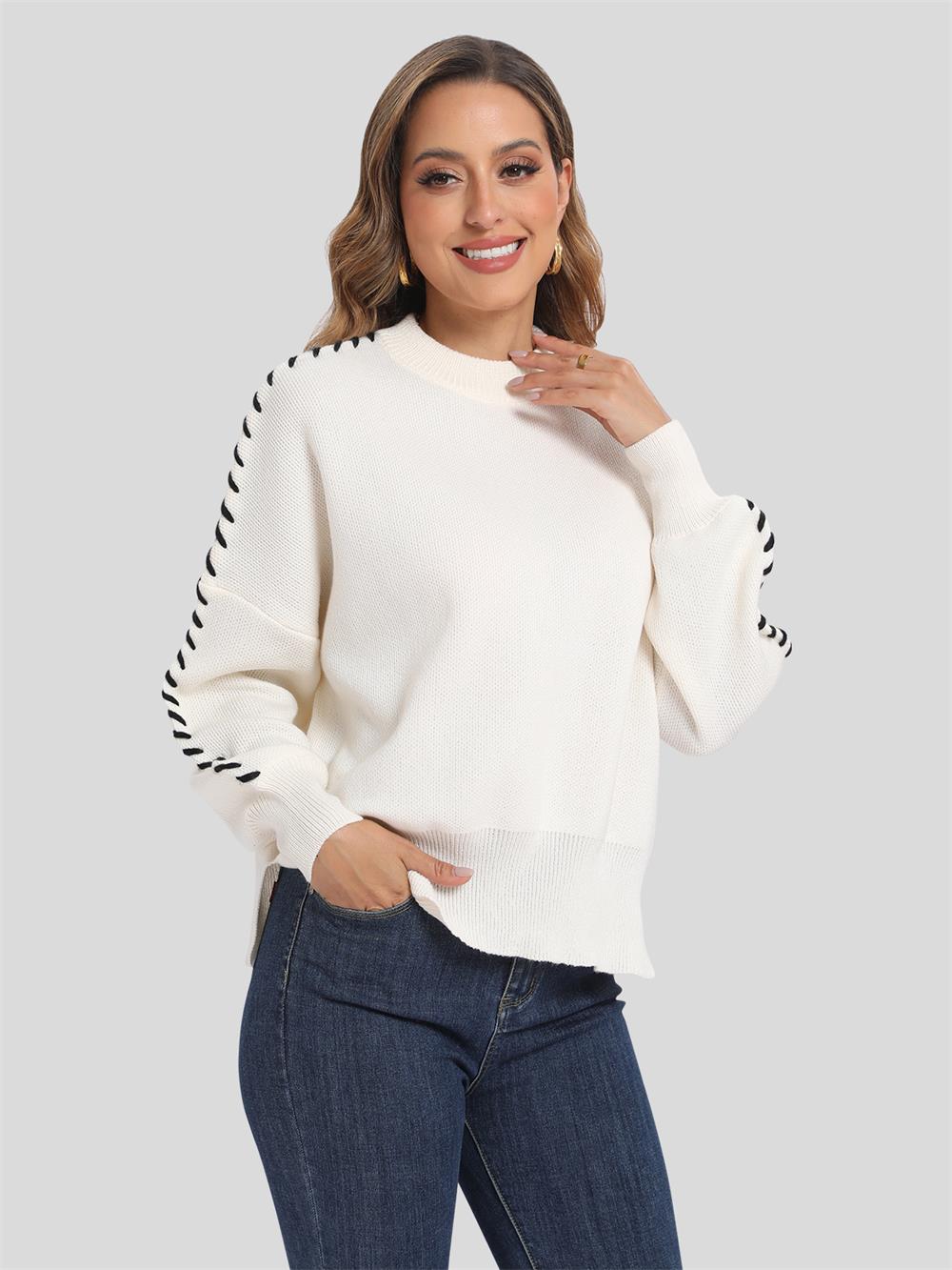 Oversized Batwing Sleeves Sweater for Women