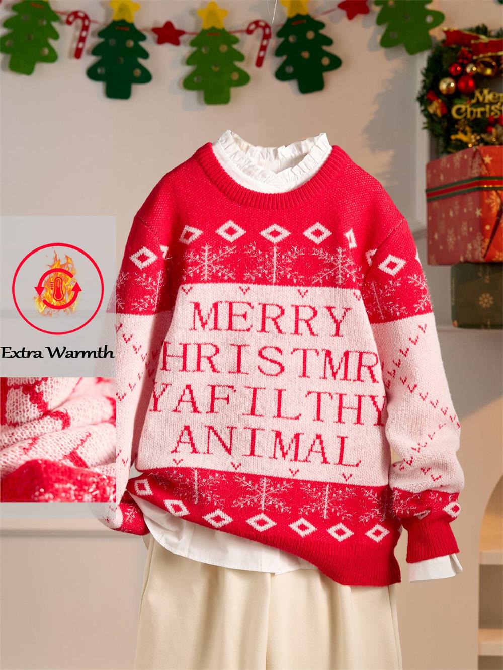 Unisex Christmas Cozy Pullover Sweater 