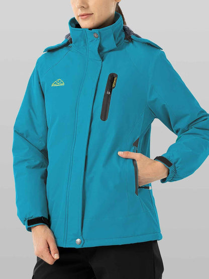 Waterproof Hooded Ski Jacket for Women 