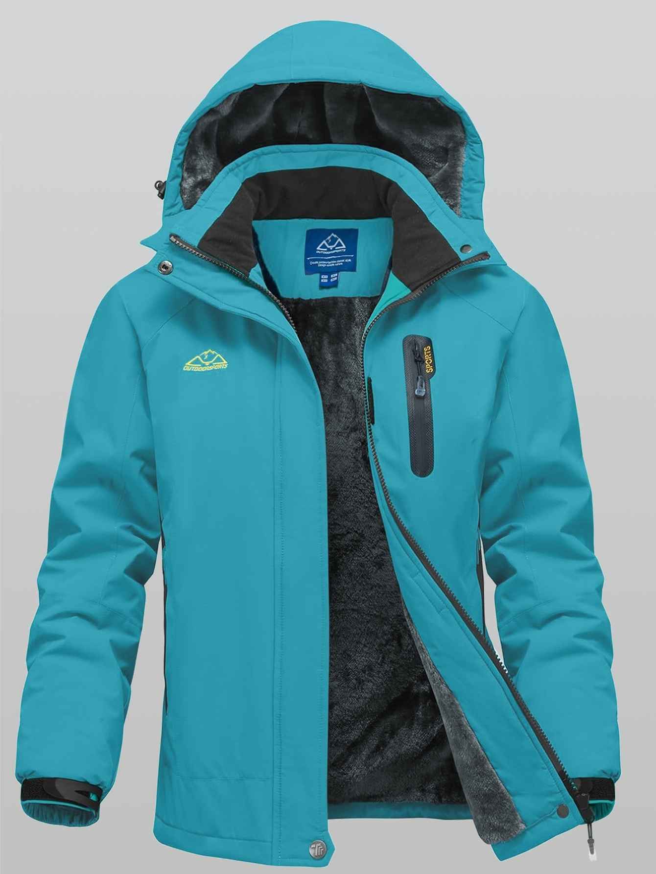 Waterproof Hooded Ski Jacket for Women 