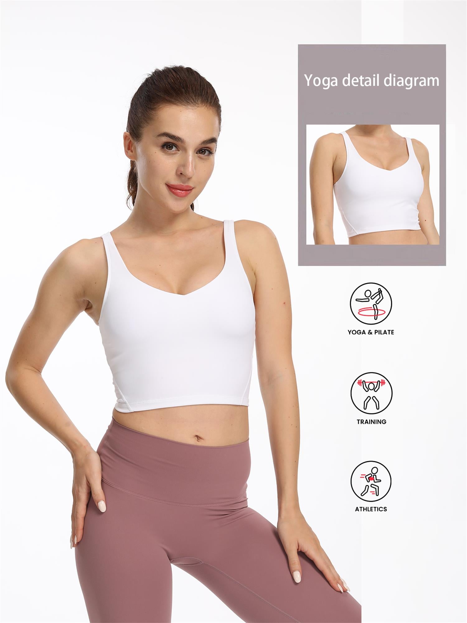 comfy longline sports bra with U-back design