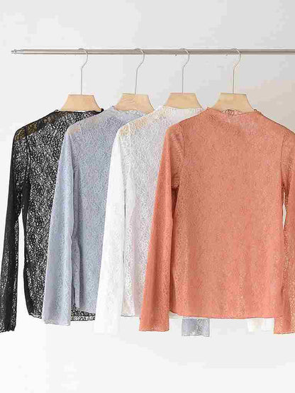 Sheer lace layering top 4 Colors